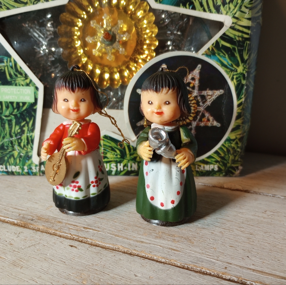 1978 Hong Kong Vintage CMA inc music makers Angel Christmas ornaments decor lot